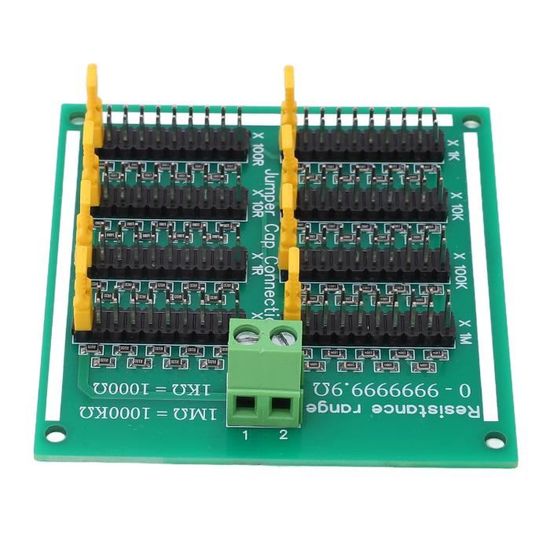 Carte De Résistance Programmable 0.1R à 9,999,999R - 8 Sections Avec Cavaliers - Pour Tests Et Développement électronique