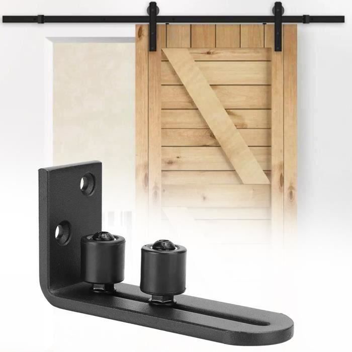 Rail De Guidage Pour Porte Coulissante – 2 Pièces – Guide Inférieur – Carbone Blanc