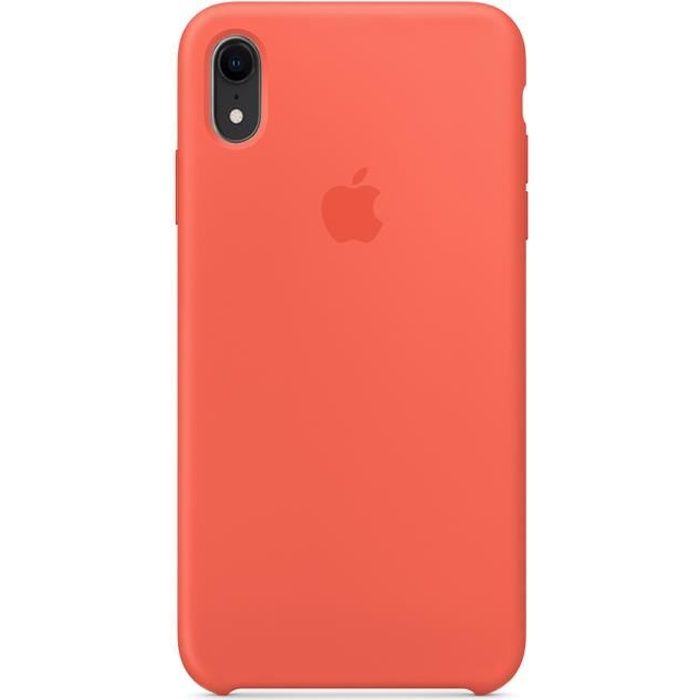 Coque en silicone compatible pour iPhone XR -Nectarine