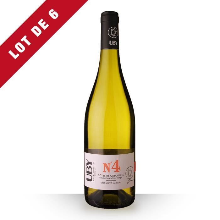 Lot de 6 - Uby N°4 Gros et Petit Manseng Côtes de Gascogne Blanc - 75cl