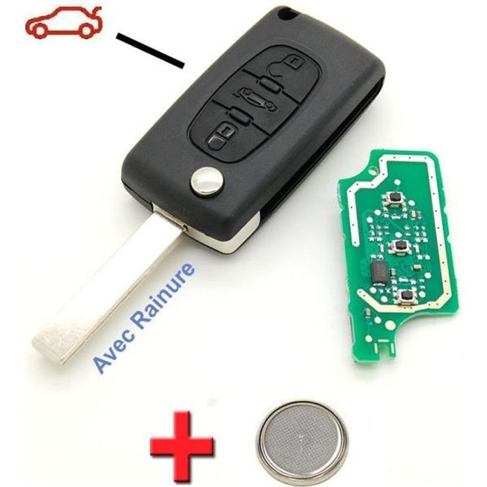 Clé électronique Citroen C4 Picasso 3 boutons
