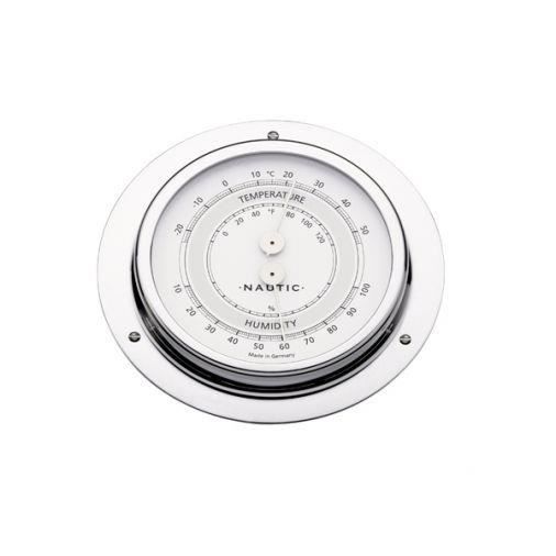 Thermomètre-hygromètre inox série Compacte Modele Diamètre cadran 83 mm