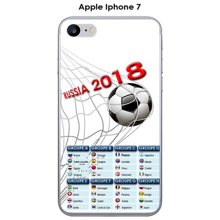 Coque Apple iphone 7 & iphone 8 design Foot - 1 - Coupe du monde Russie 2018