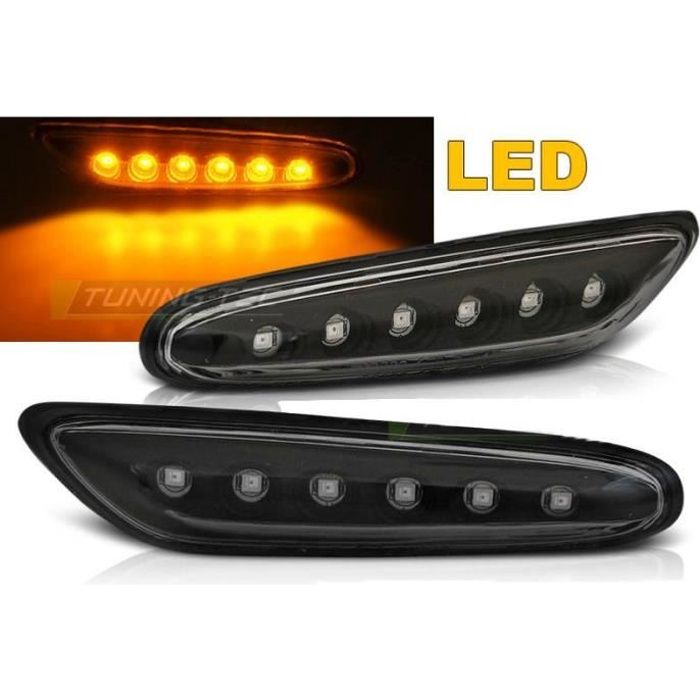 Paire clignotant repetiteur BMW serie 3 E46 Berline 2001 a 2005 noir led