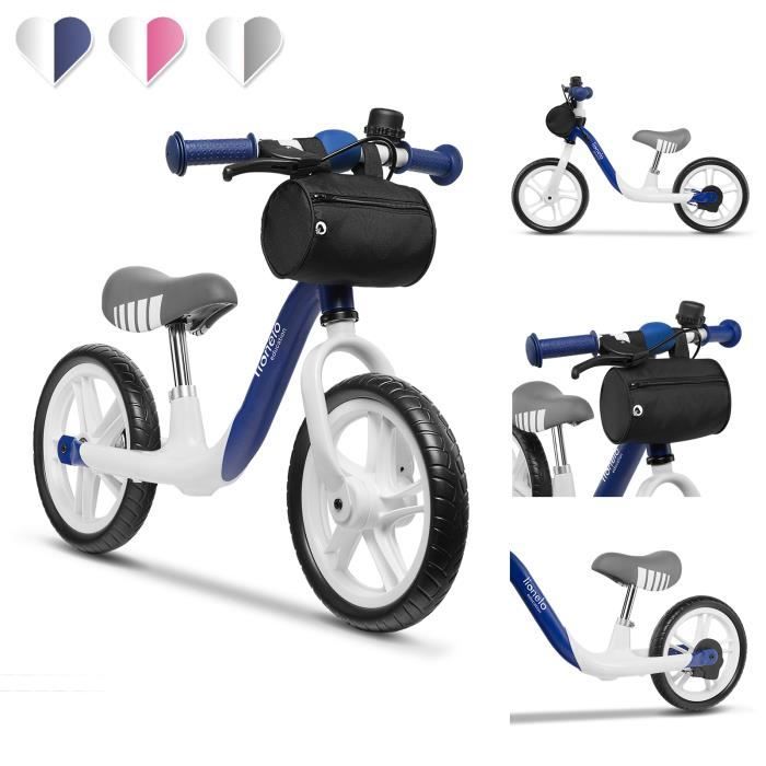 LIONELO Draisienne Arie vélo pour enfant avec accessoires - Bleu