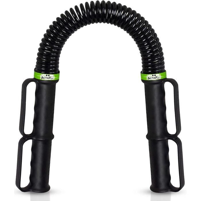 ActiaFit Power Twister Barre Musculation à Ressort 3 Positions 30-40-50kg Bras,Pectoraux,Épaules,Fitness Barre Professionnel Tor