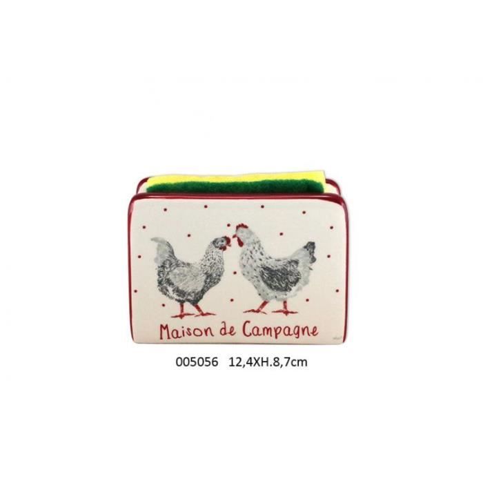 Porte éponge et éponge style campagne - Gisèle