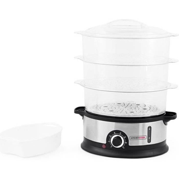 CUISEUR VAPEUR 3 BOLS+1 RIZ RÉSERVOIR 1.25L 800W FOODEO V3 KITCHENCOOK