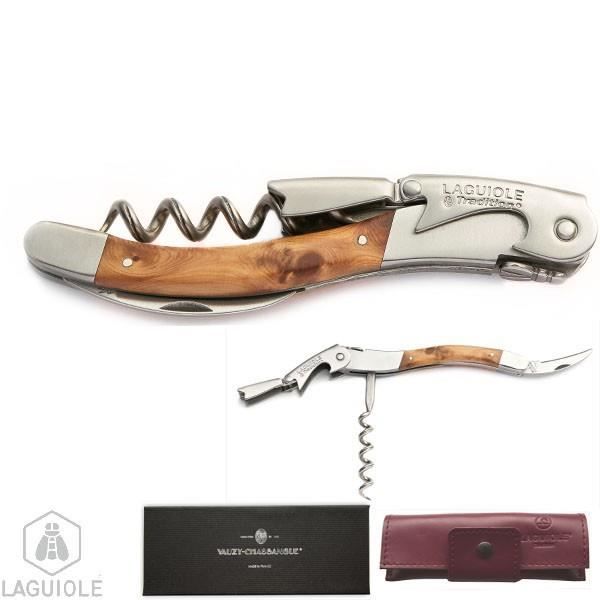 LAGUIOLE - Sommelier Laguiole Tradition double levier, bois d'olivier