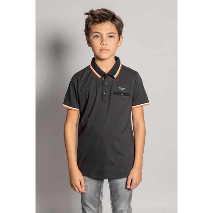 DEELUXE Polo à bords contrastés DREXLER Black