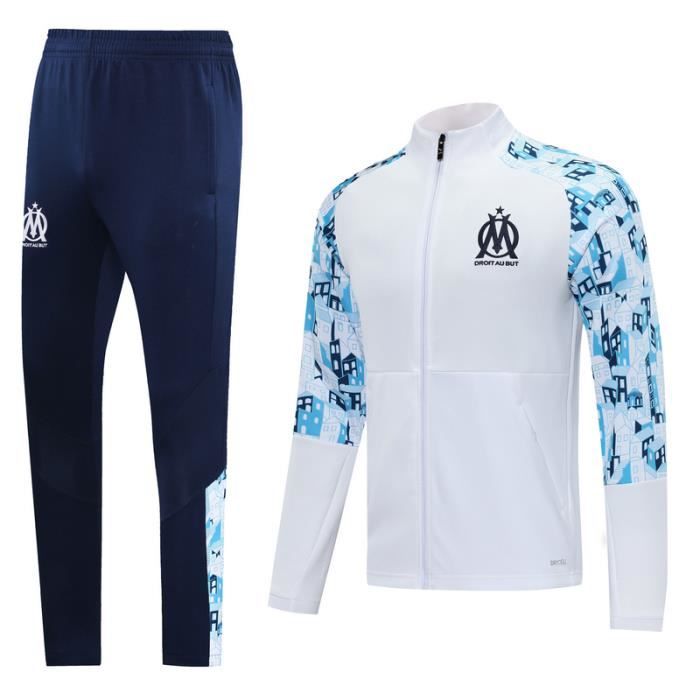 Nouveau Veste à Manches Longues Marseille Survêtement 2020-2021 Survet Pas Cher pour Homme