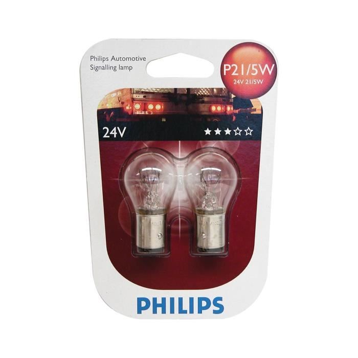 2 ampoules P21/5W 24V PHILIPS