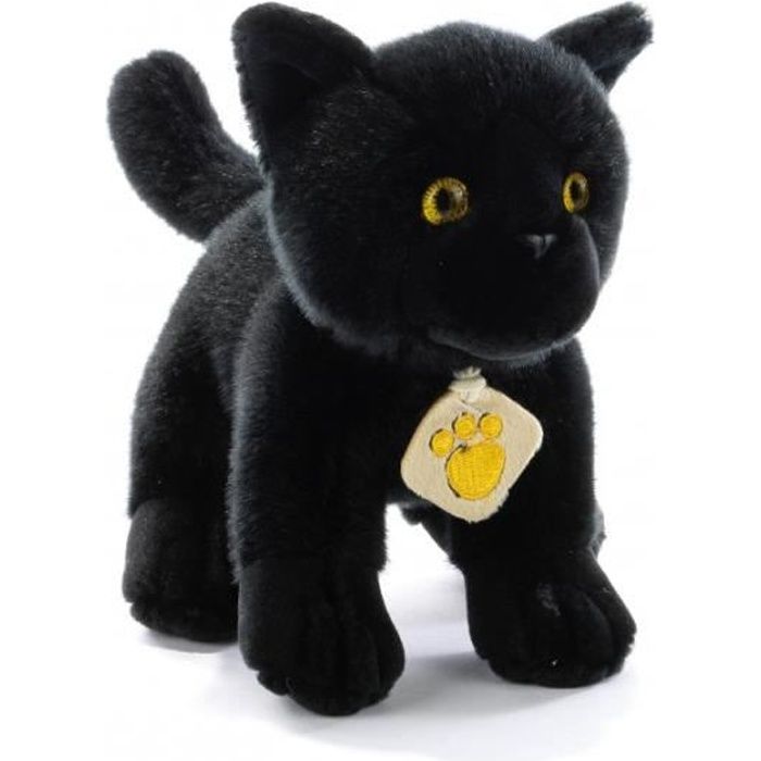 Peluche chat noir 20 cm -