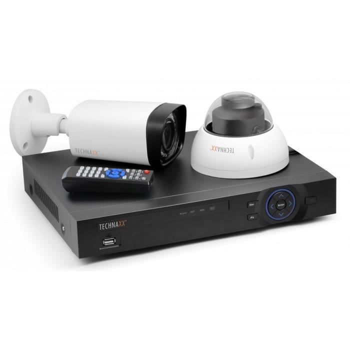 TECHNAXX Pack de caméras de surveillance intérieur et extérieur Maxi Pro Full HD 1080P TX-50
