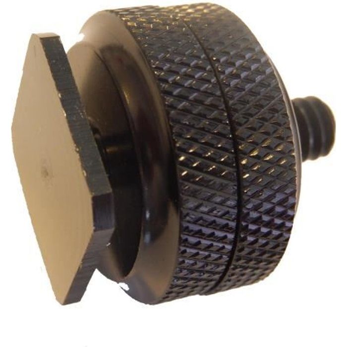 Vis de trépied 1-4- (26mm) avec filetage intérieur et extérieur et fixation pour griffe - Compatible avec tous les appareils phot…