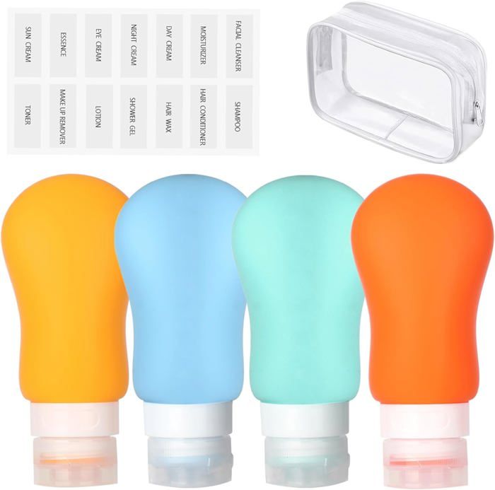 Lot De 4 Flacons De Rangement Pliables – 600 Ml – PP étanche – Pour Billes, Perles, Jouets – Noir – Idéal Voyage Et Extérieur