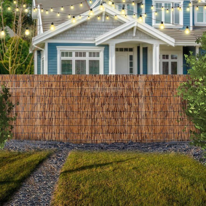 Clôture En Roseau Naturel Canisse Bambou 60cm 90cm 120cm Hauteur Clôture De Jardin Occultant Brise-Vue Facile À Installer Clôture En Bambou Pour