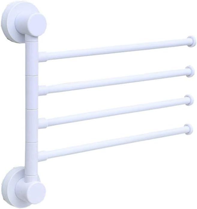 Porte-serviettes à Ventouse, Porte-serviettes De Rangement De Salle De Bain Sans Perforation Blanc Creme 30 Cm 97176995