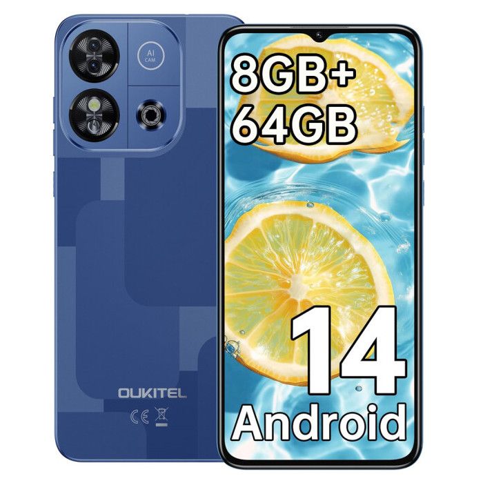 OUKITEL C57S Smartphone - 8Go (2+6) RAM /64Go ROM - Écran 6.52