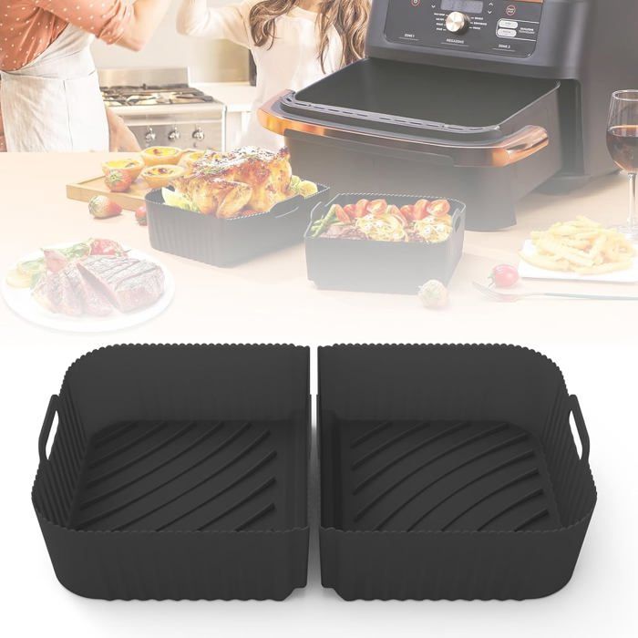 Moule Air Fryer, 3PCS Accessoire Air Fryer Pour Ninja Air Fryer 10.4L AF500EU, Moule Silicone Air Fryer Pour Ninja Foodi Flex 10,4 L, Air Fryer Accessoires Pour Ninja Air Fryer (3PCS