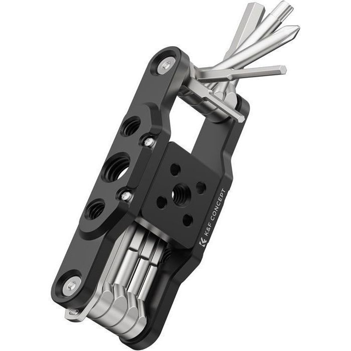 Outil multifonction pliable - Super B - noir/gris - Clé Allen, clé à