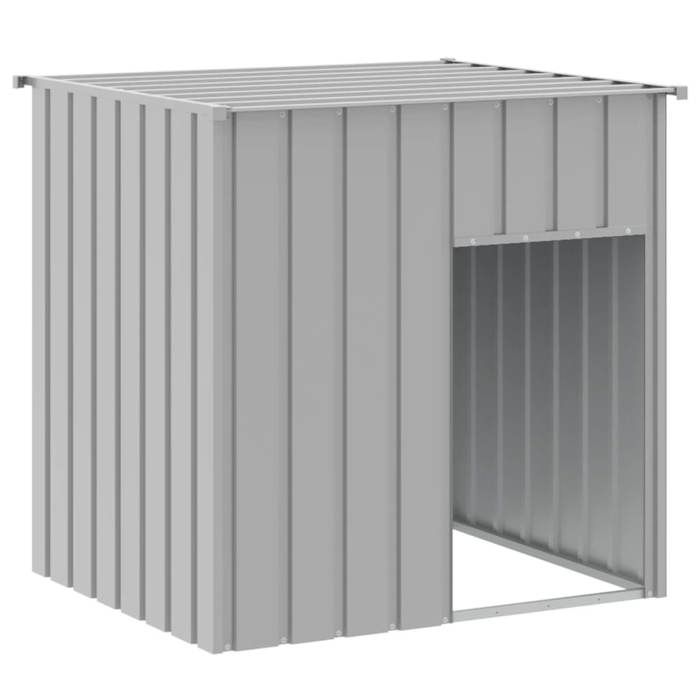 Meilleurs prix pour Meilleures Abris - Cage - Niche pour chien avec toit gris clair acier galvanisé SSD5421799
