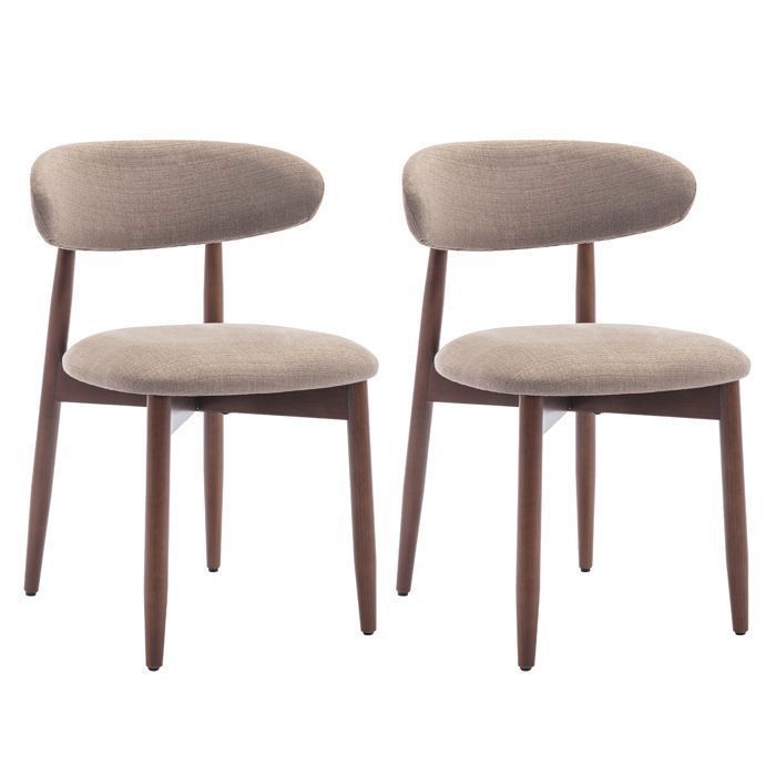 Colamy chaise-Lot de 2 Chaises -Chaise de Salle à Manger Design Vintage Chaise Idéales pour Cuisine et Salle à Manger-marron