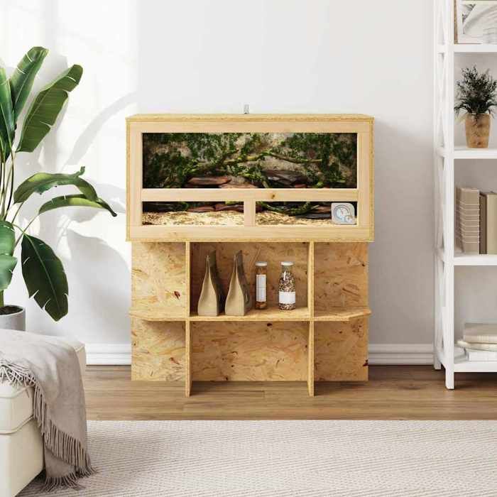 Comparer les prix de MOT10697-Base de Terrarium avec étagère Marron 80 x 40 x 50 cm OSB