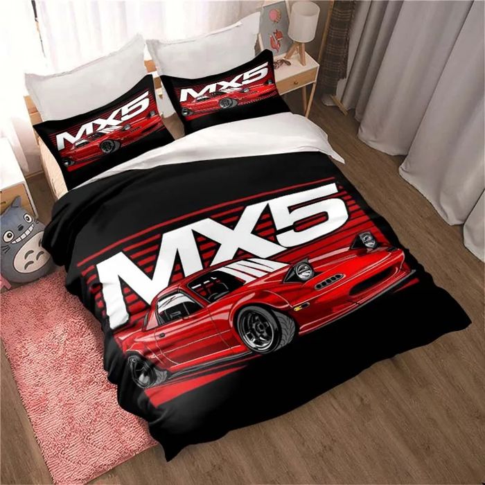 Miata MX - 5 NA Racing Cartoon Jdm Car Drift Bedding Set, Duvet Set Bed ...
