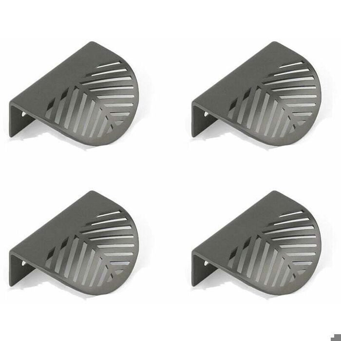 4pcs Forme des Feuilles Cabinet Pulls Laiton Noir Poignées De Meubles De Cuisine Porte De Cuivre Tirettes De Tiroir