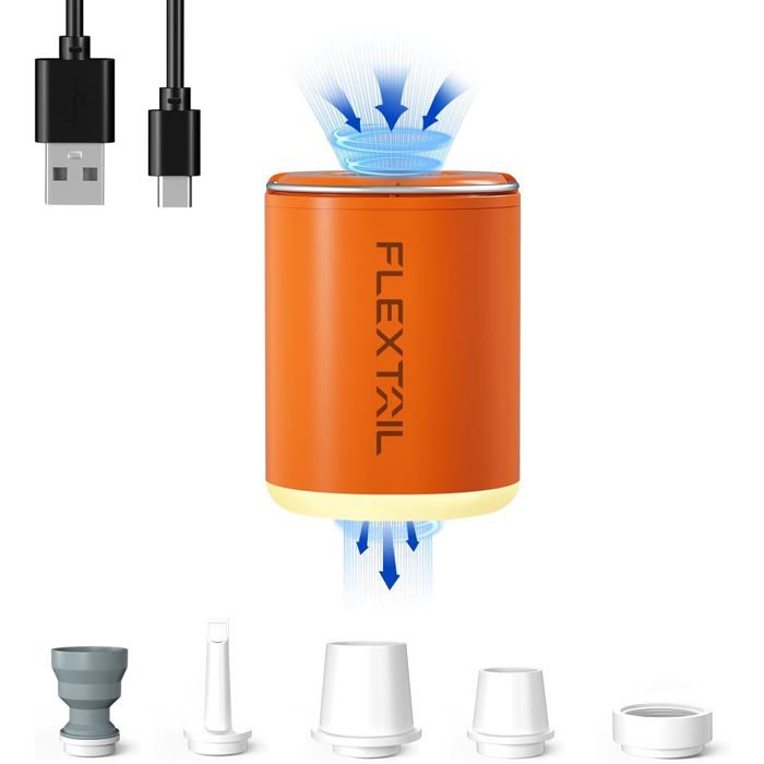 Mini pompe à air Tiny Pump2 1300mAh USB compacte avec lumière matelas bouées et sacs sous vide