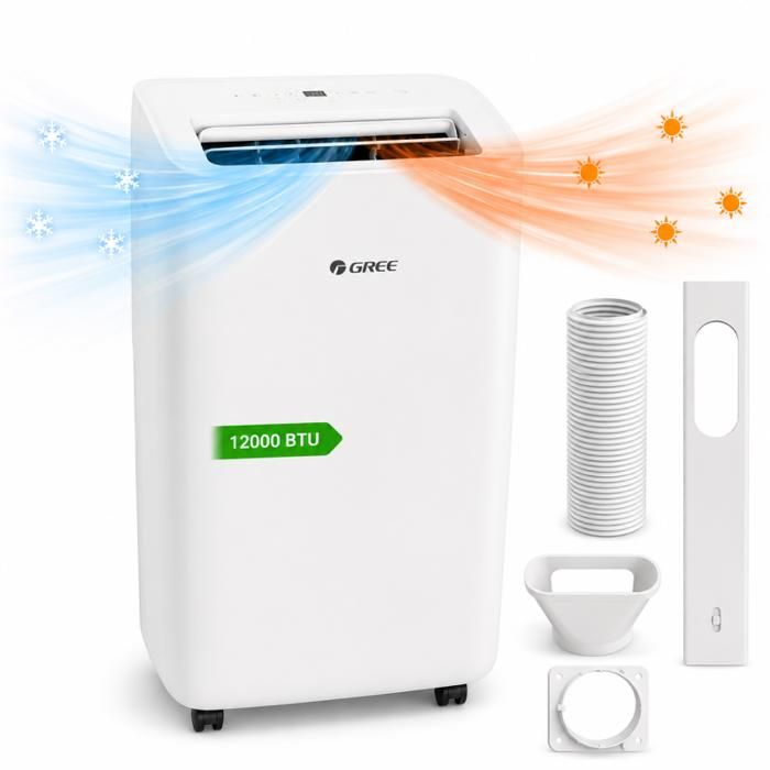 Gree - 12000 Btu - Climatiseur Mobile Froid Et Chaud - Wi-fi - 35 Kw