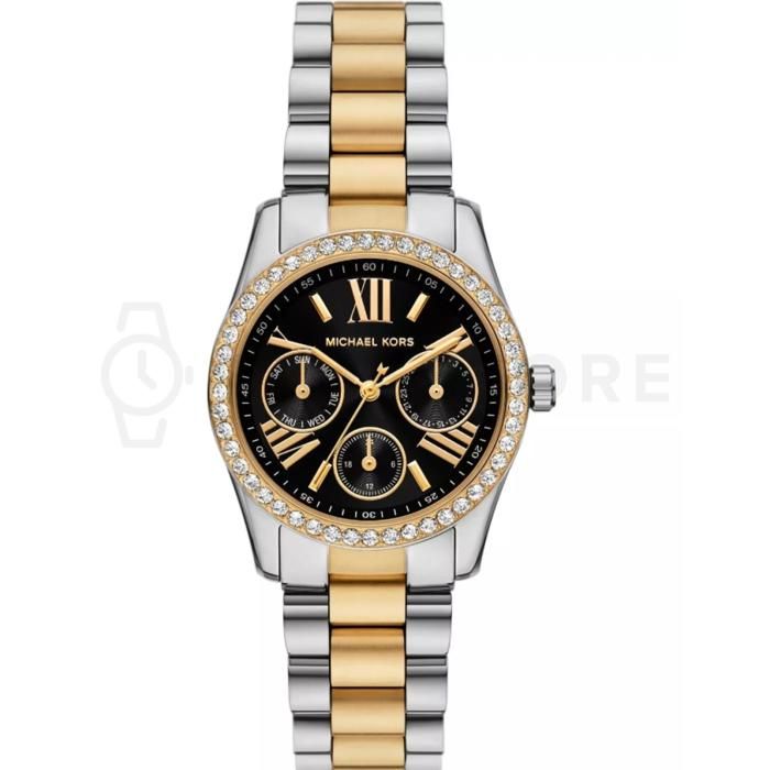 Montre - MICHAEL KORS - MK4925 Lexington 33 mm - Acier inoxydable argenté - Cadran noir - Étanchéité 5 ATM