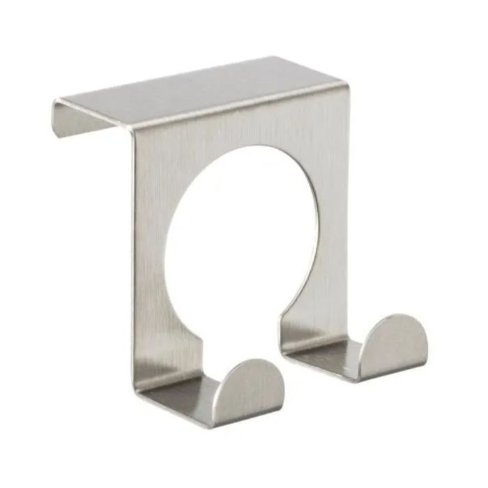 WENKO Crochet porte serviette double à suspendre Porte Torchon Cuisine Lot de 2 Acier inox 5x5 c ACCESSOIRES FABRICATION MAISON