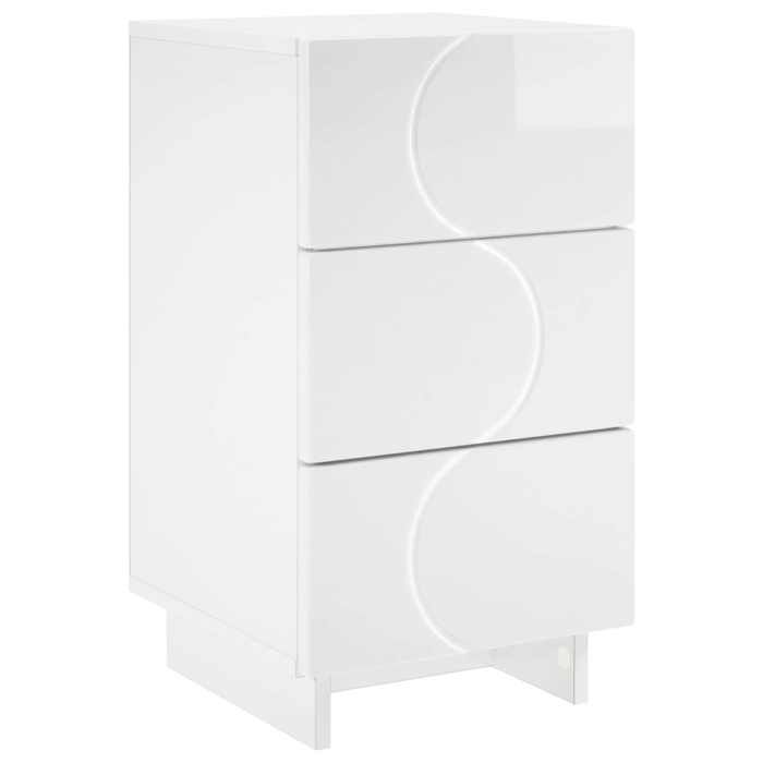 vidaXL Table de chevet Blanc brillant 335 x 345 x 60 cm 8011431