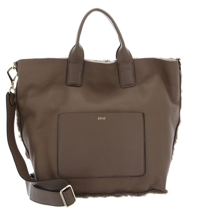 abro Leather Shearling Casharel Shopper Raquel Big L Tope 192891 sac shopper sac a main