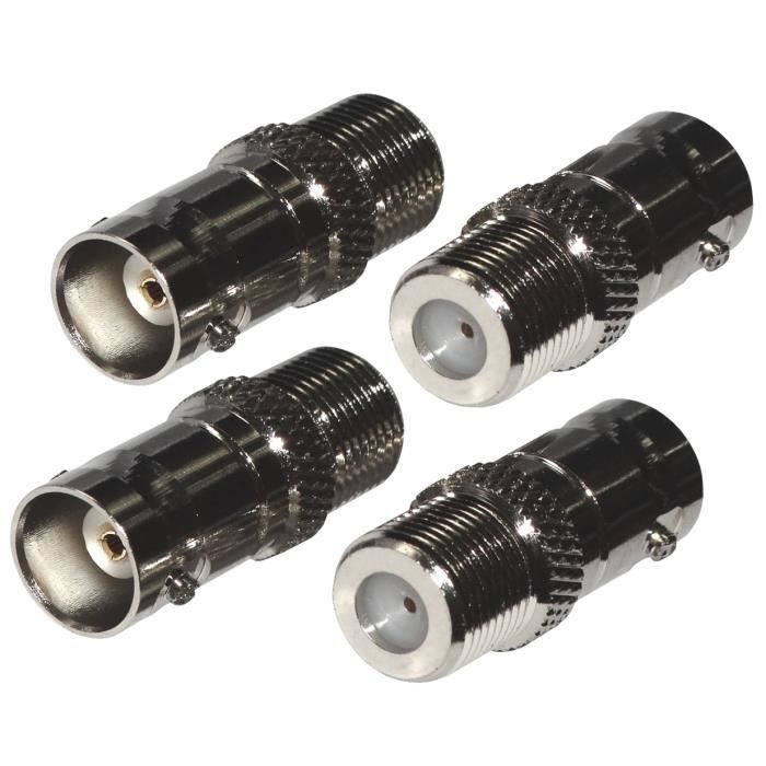 10 Raccords F-F (Femelle/Femelle) Pour Câble Coaxial TV - Adaptateur Coupleur Antenne - AERZETIX