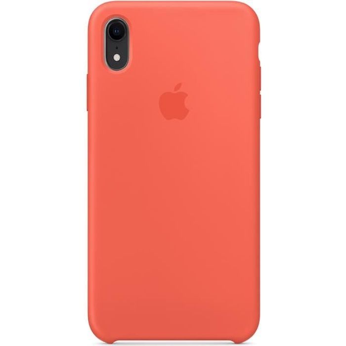 coque en silicone compatible pour iphone xr nectarine cdiscount telephonie