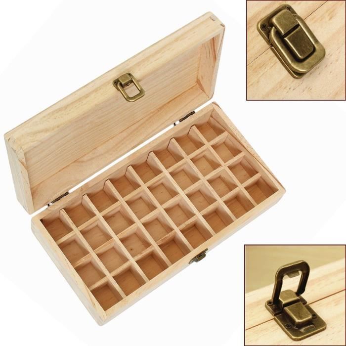 Boite D Huile Essentielle Organisateur Rangement En Bois Pour 32