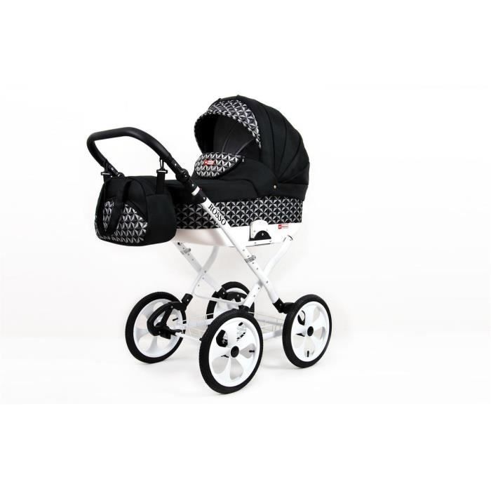 Poussette Black And White Isofix Free Shipping Available