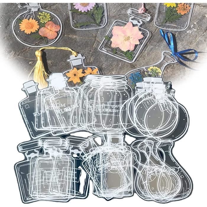 Kit d'artisanat de signets de fleurs séchées transparentes en gros