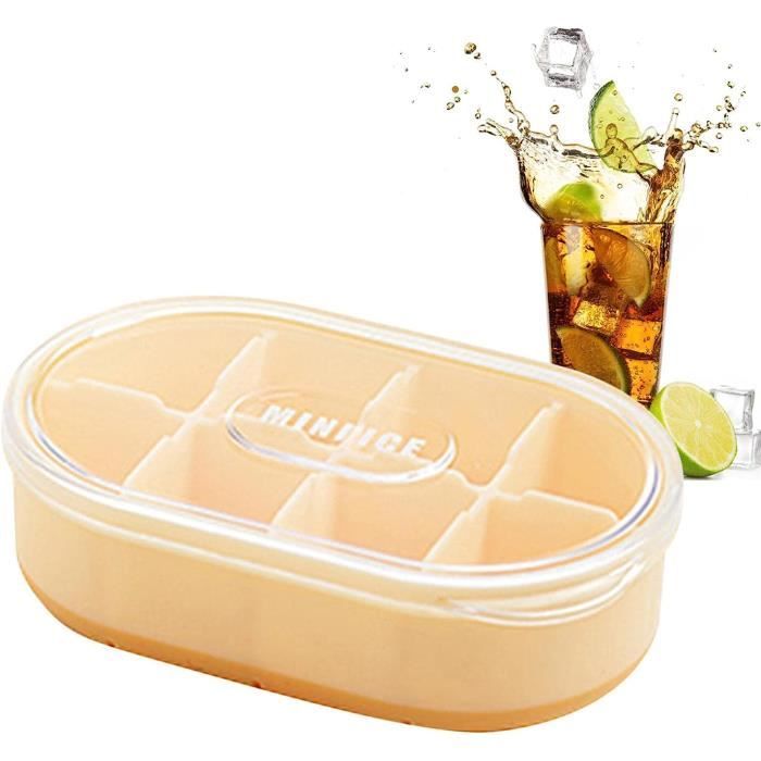 Lot De 2 Bacs à Glaçons En Silicone à 48 Compartiments Avec Couvercle