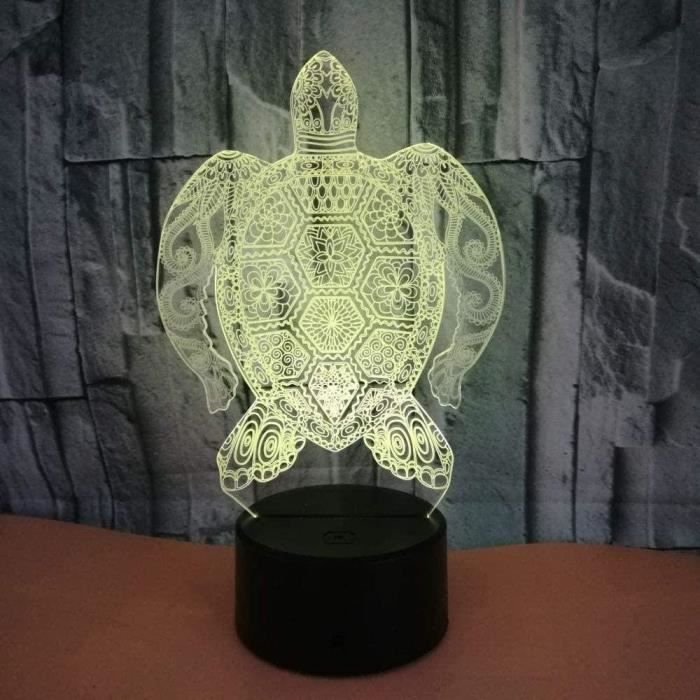 Veilleuse à projections lumineuses en forme de tortue.