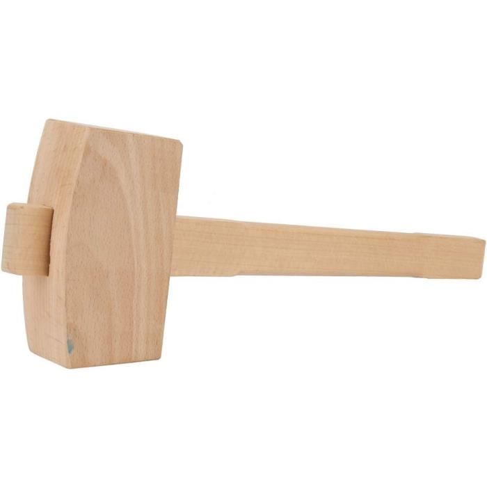 Maillet Rond En Bois Sculpté – Outil Ancien Pour Travail Du Bois