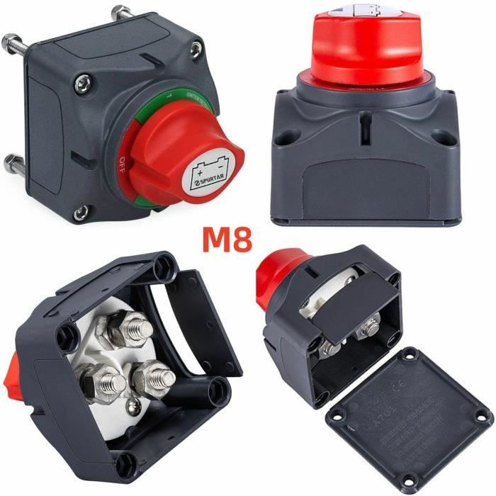 Interrupteur De Déconnexion Batterie 12V 600A Marine - Robuste ABS Pour Yacht, RV Et Camping-Car, Coupe-Circuit Haute Intensité