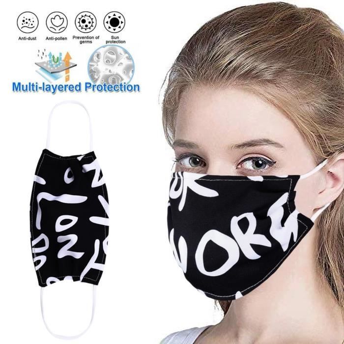 couvre masques reutilisables lavables anti poussiere de bouche de polyester de tissu sco3322 cdiscount auto