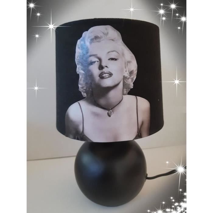 Lampe Chevet Marilyn Monroe Pied Ceramique Achat Vente Lampe