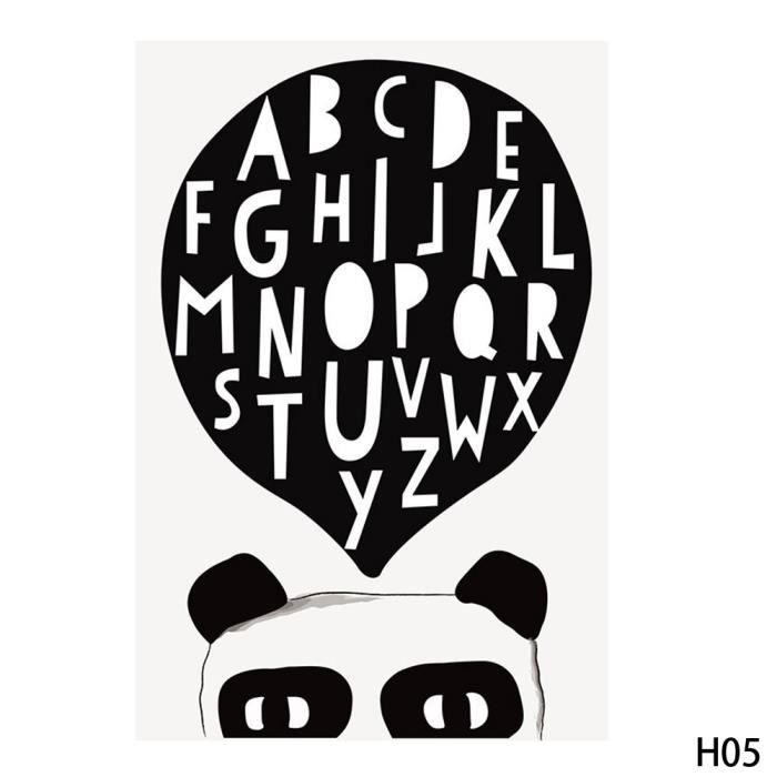 Dessin Anime Kawaii Animal Ours Imprime Peinture A L Huile Wall