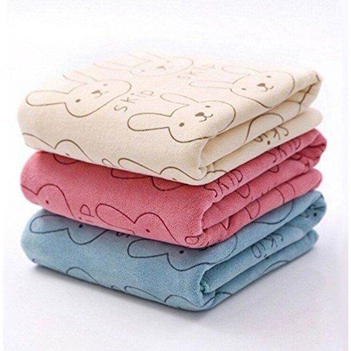 Lot de 3 serviettes de bain en microfibre douce b b enfant bross