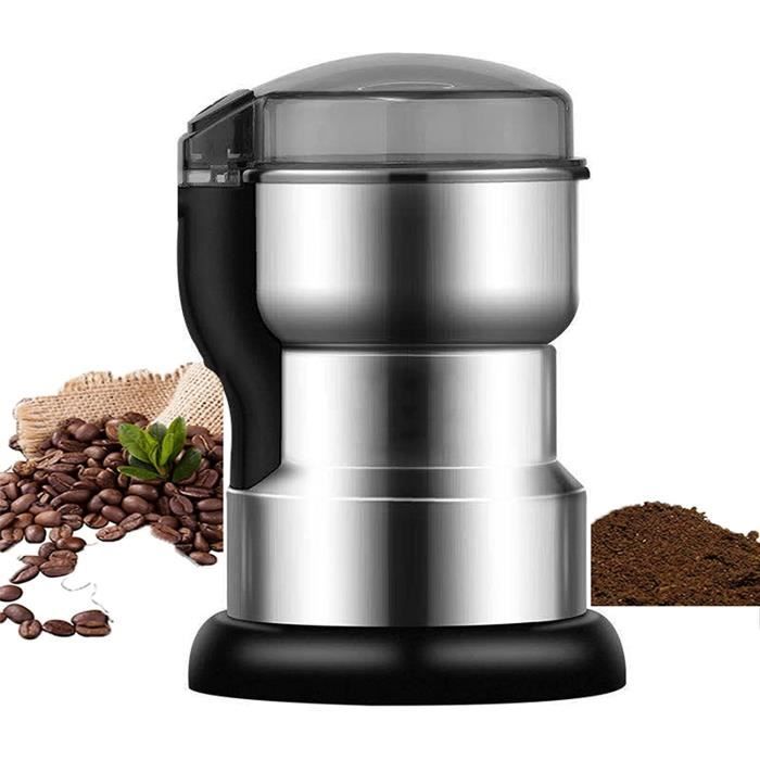 Moulin à Café électrique 300W - Lames Inox - Multifonction Pour Grains, épices, Noix - Facile à Nettoyer - 5